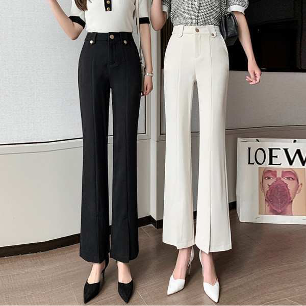 Pantaloni eleganti de dama cu nasturi si crapaturi