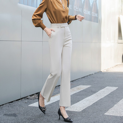 Pantaloni actuali în negru cu talie înaltă