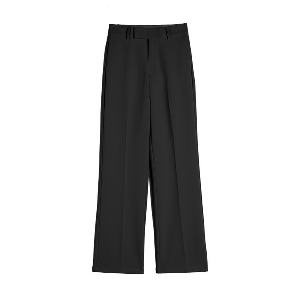 Pantaloni actuali în negru cu talie înaltă