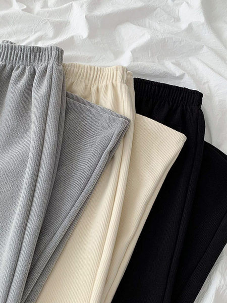 Pantaloni de dama cu talie elastica in trei culori