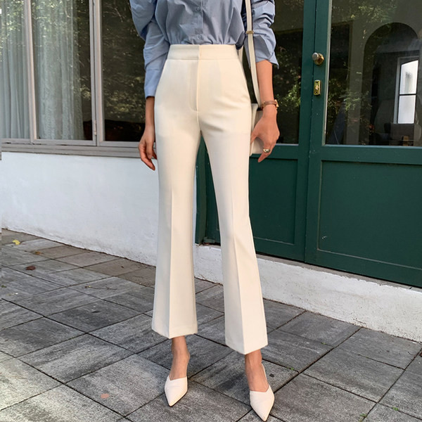 Model nou de pantaloni de dama cu fermoar si talie inalta