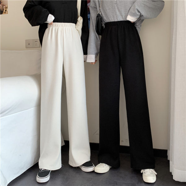 Moderne ženske hlače s visokim strukom i gumicom