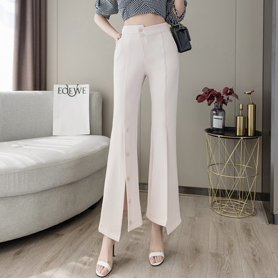 Moteriškos kelnės su skeltukais ir aukštu juosmeniu Charleston tipo