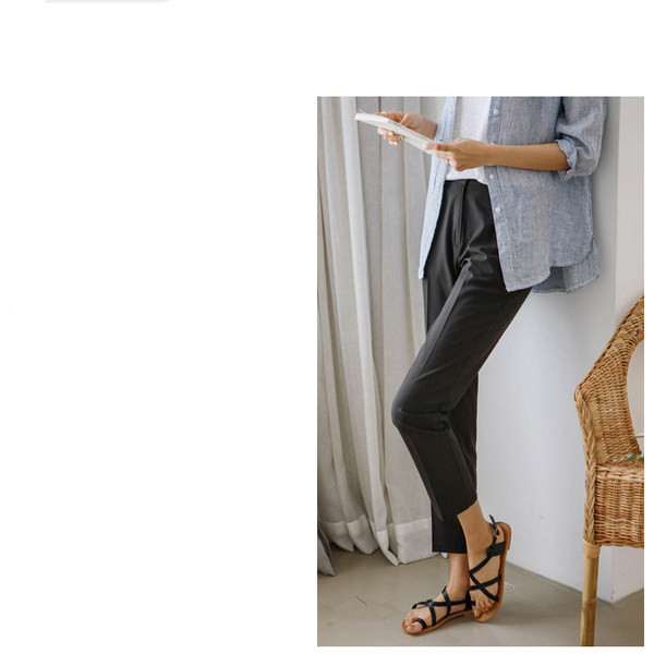 Model nou pantaloni dama model drept in albastru si negru