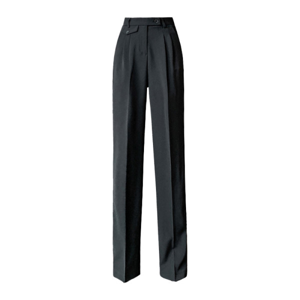 Pantaloni lungi și largi de damă cu talie înaltă