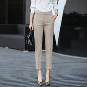 Model nou de pantaloni de dama cu buzunare in negru si bej