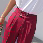 Pantaloni de dama moderni cu talie inalta - model larg