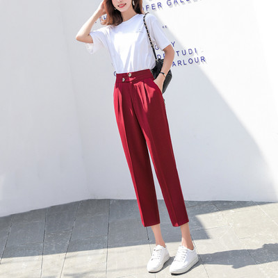 Pantaloni de dama moderni cu talie inalta - model larg