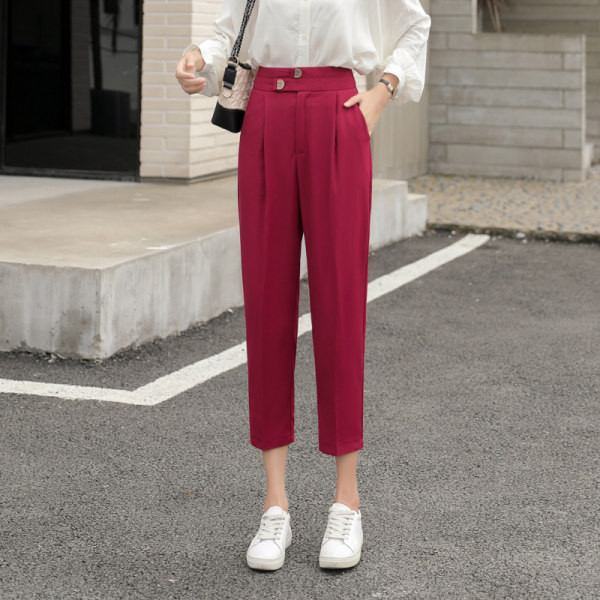 Pantaloni de dama moderni cu talie inalta - model larg