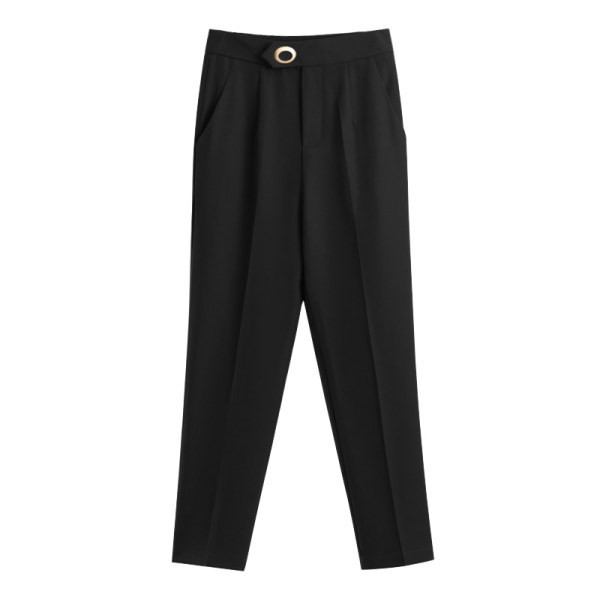 Γυναικείο παντελόνι με υψηλή μέση και μήκος 9/10 κατάλληλο για το καλοκαίρι