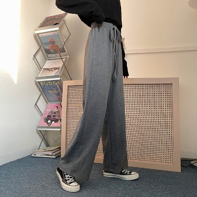 Pantaloni casual dama cu sireturi - model lat