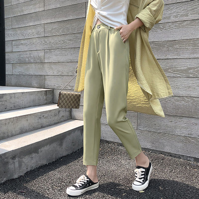 Μοντέρνο παντελόνι με τσέπες και κουμπιά - φαρδύ μοντέλο