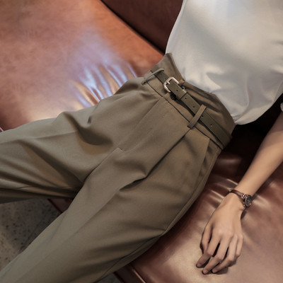 Ležerne ženske hlače visokog struka dužine 7/8