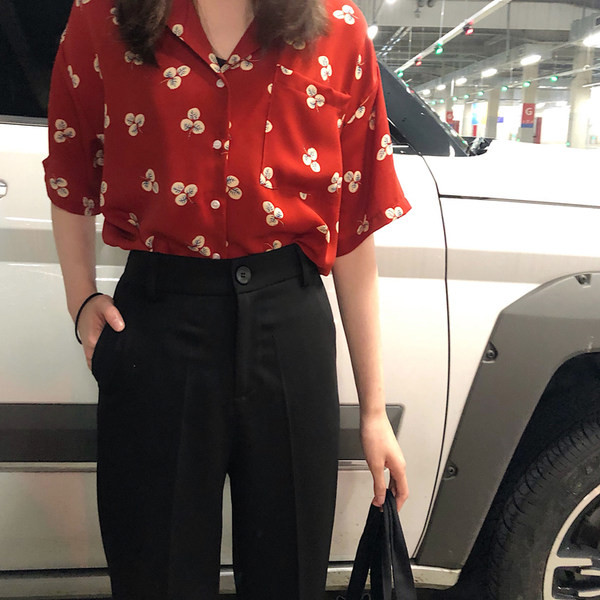 Pantaloni negri de dama cu talie inalta si nasture