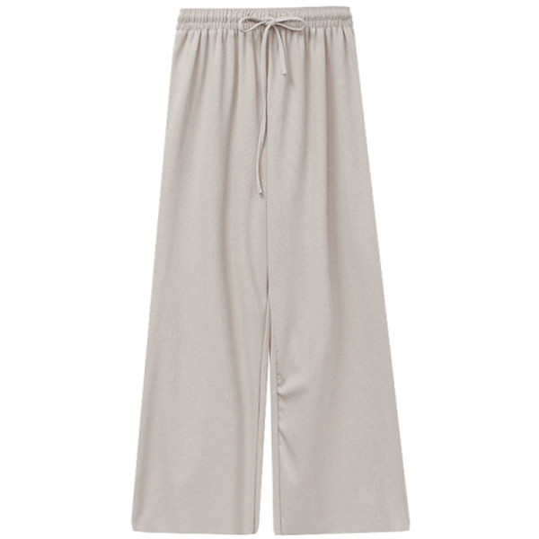 Pantaloni largi casual cu cravate