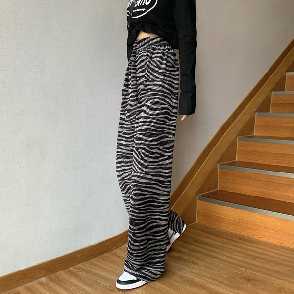 Pantaloni largi de primavara pentru femei cu talie inalta