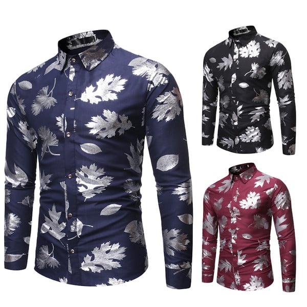 Model de camasa moderna din bumbac cu guler clasic