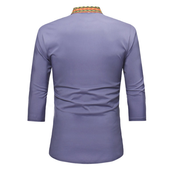 Ανδρικό μοντέρνο πουκάμισο με κολάρο και 3/4 μανίκια