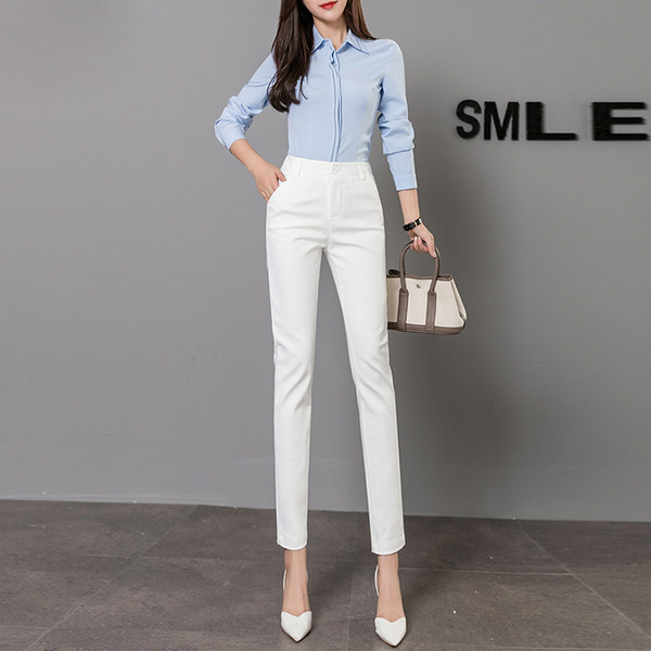 Pantaloni eleganti de dama cu buzunar model Slim