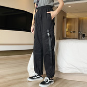 Pantaloni de dama sport-casual cu buzunare si talie elastica