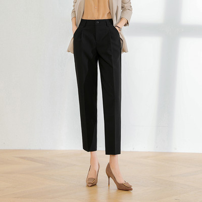 Pantaloni moderni de dama cu talie inalta - gri si negri