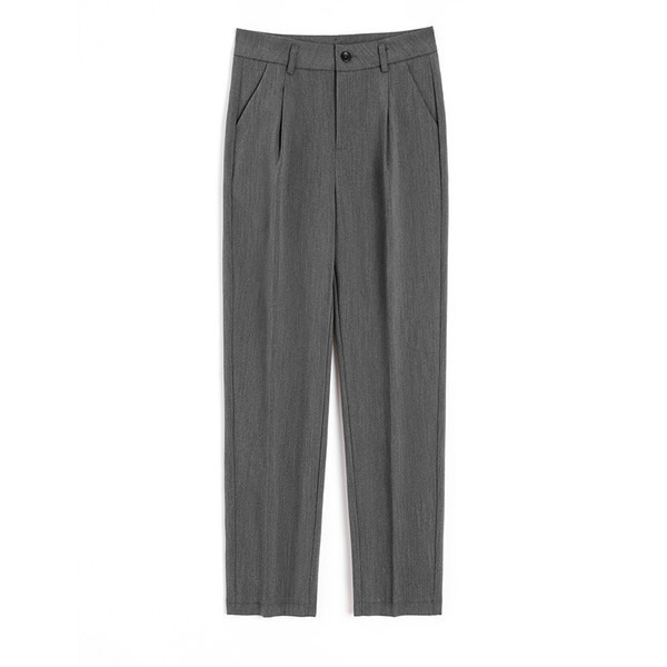 Pantaloni moderni de dama cu talie inalta - gri si negri