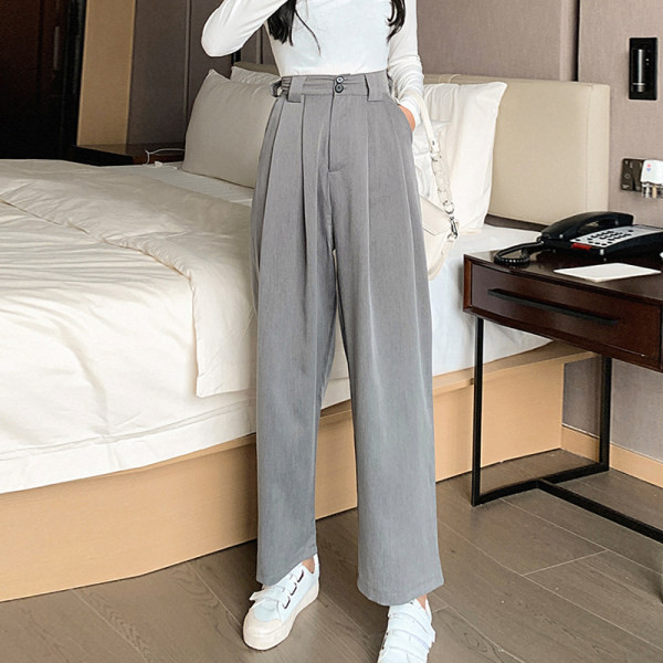 Φαρδύ μοντέλο  παντελόνι με κουμπιά και φερμουάρ