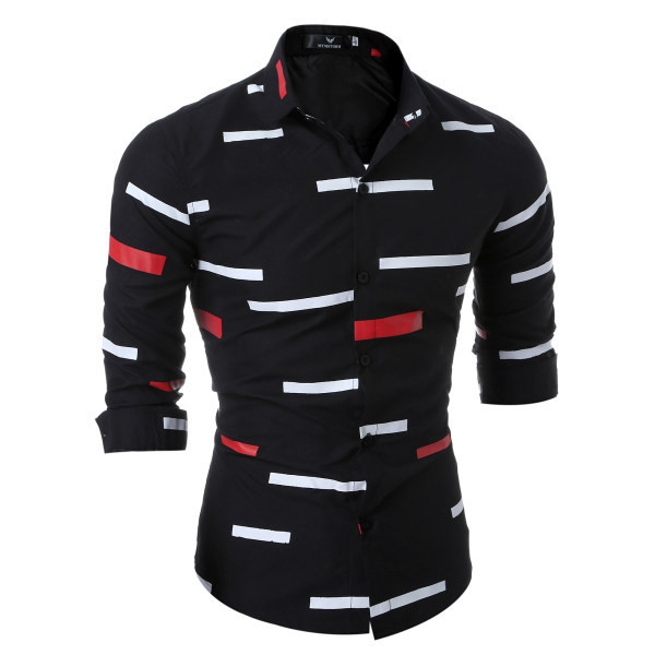 Cămașă bărbătească actuală model montată cu nasturi