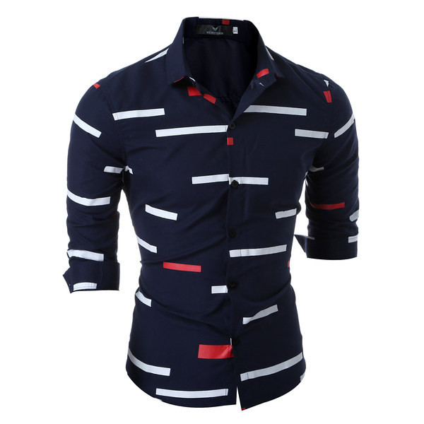 Cămașă bărbătească actuală model montată cu nasturi