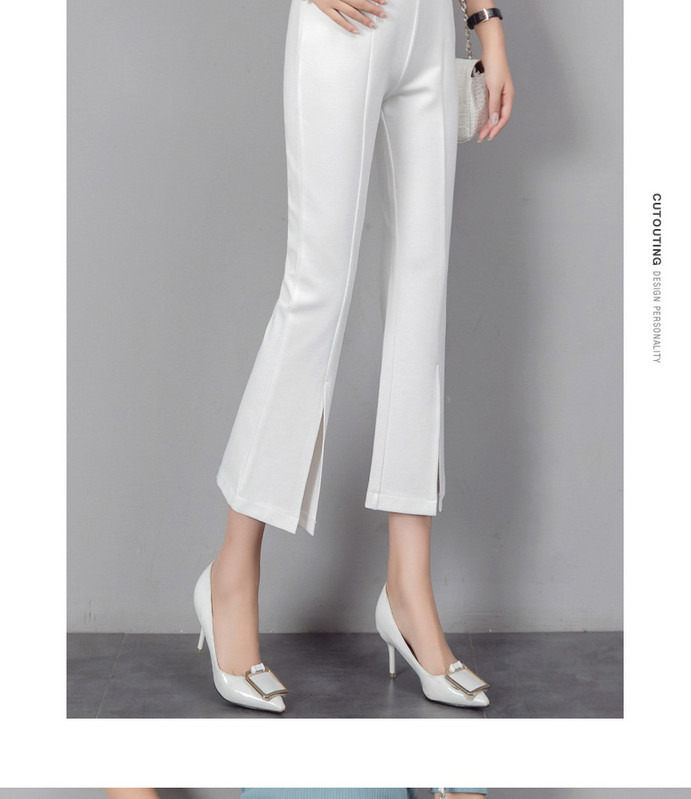 Pantaloni de dama moderni cu crapaturi si lungime 7/8