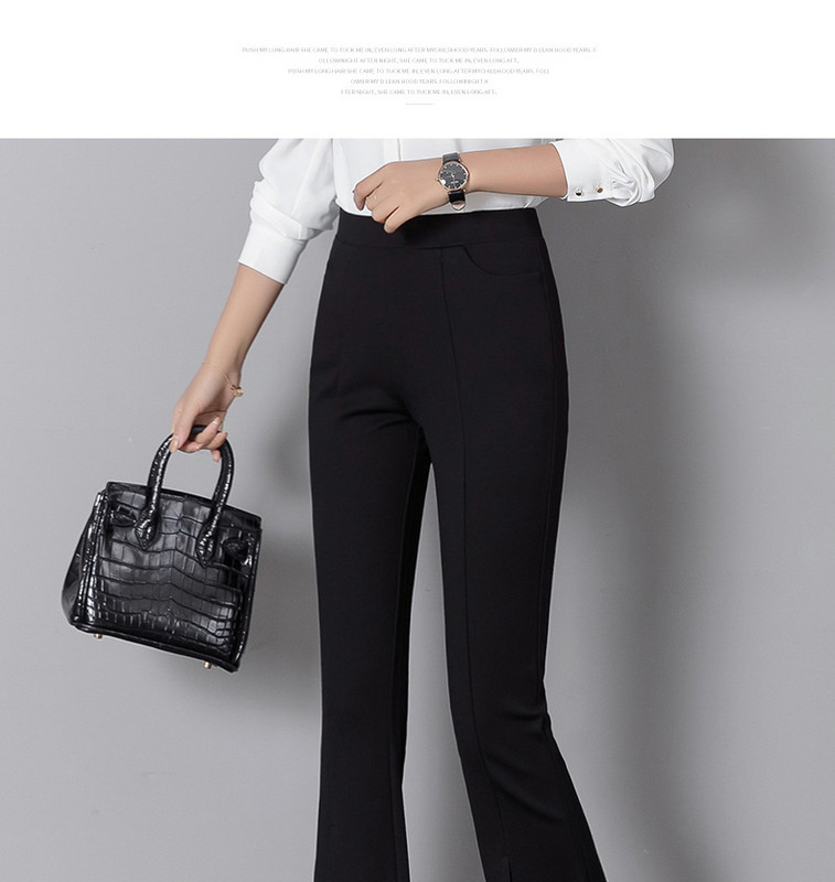 Pantaloni de dama moderni cu crapaturi si lungime 7/8