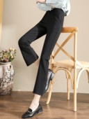 Pantaloni moderni de damă cu talie înaltă - culoare neagră