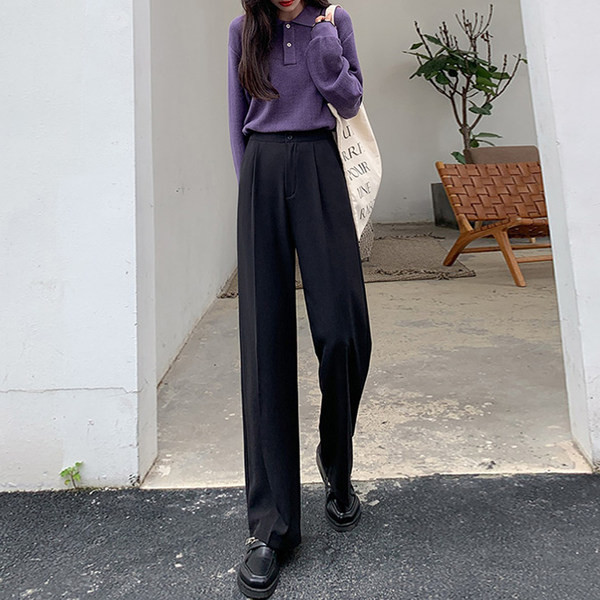 Pantaloni casual dama - model larg in mai multe culori