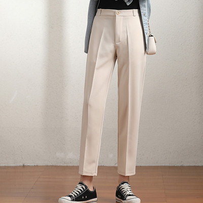 Pantaloni de dama moderni cu buzunare - model drept