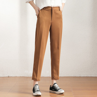 Pantaloni de dama moderni cu buzunare - model drept
