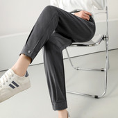 Pantaloni dama in gri si negru - model drept