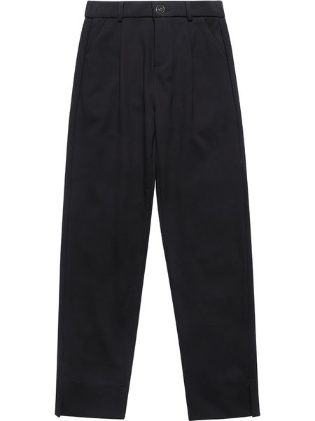 Pantaloni de damă în alb și negru cu fante