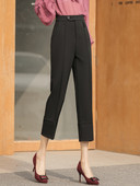 Pantaloni moderni de dama cu talie inalta si lungime 7/8