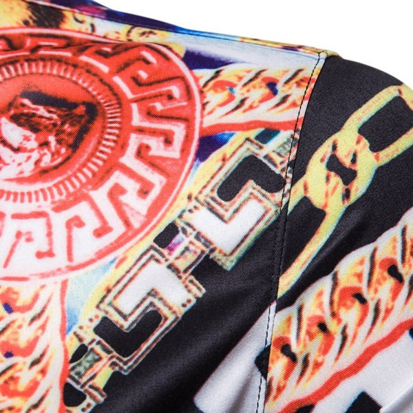 Muška moderna košulja s uzorkom i dugmadima pripijeni model