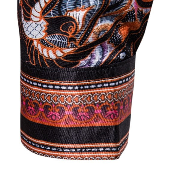 Elegantna muška pripijena košulja s uzorkom i dugim rukavima