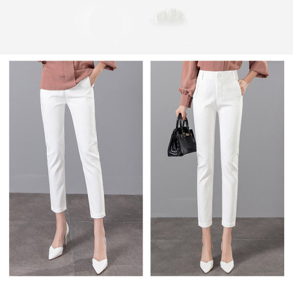 Pantaloni eleganti de dama cu buzunare si talie inalta