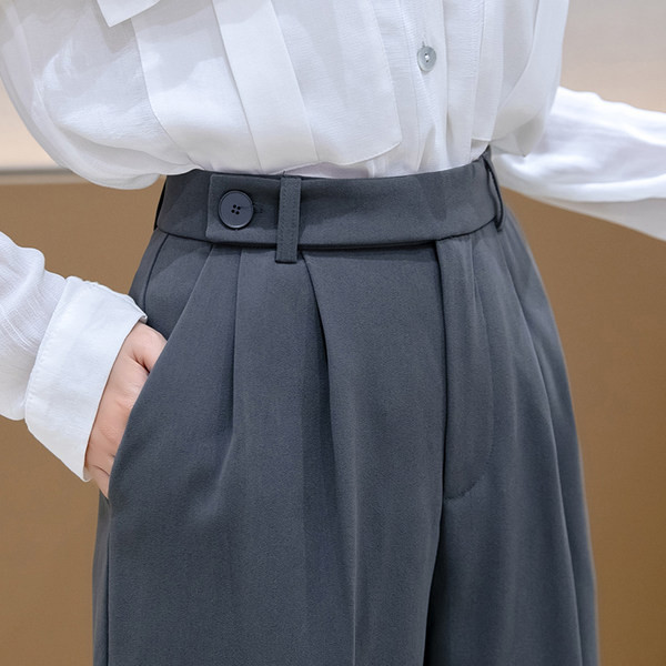 Pantaloni largi de damă cu talie înaltă - trei culori