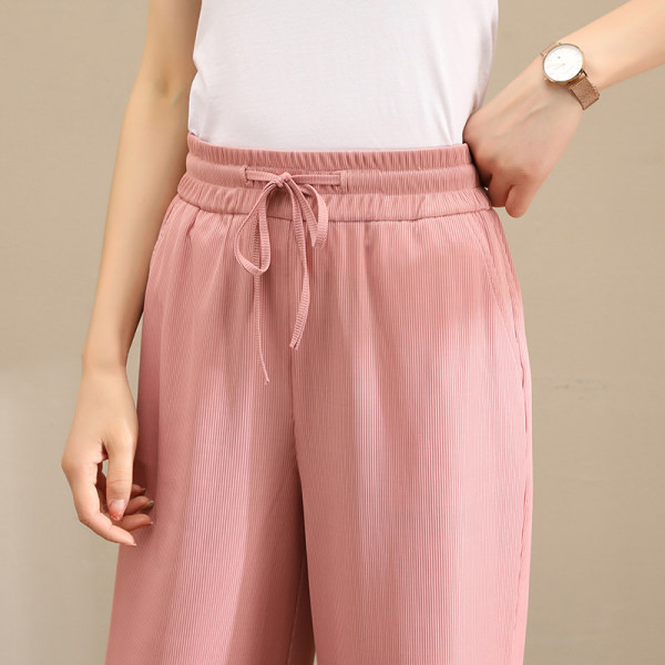 Ženske ležerne hlače s vezicama široki model