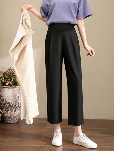 Широк дамски панталон с висока талия-в три цвята