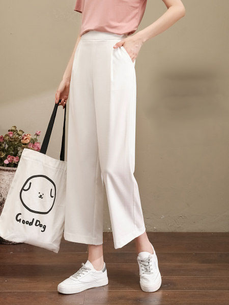 Pantaloni largi de dama cu talie inalta - in trei culori