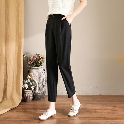 Pantaloni de dama cu nasture si buzunare