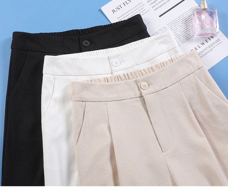 Pantaloni de dama cu nasture si buzunare