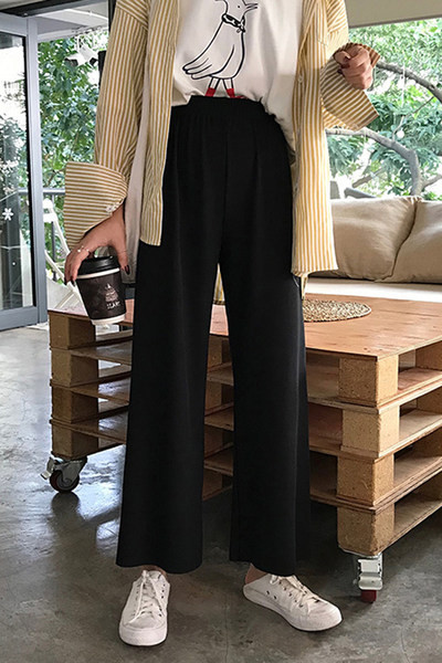 Pantaloni negri casual dama - model drept