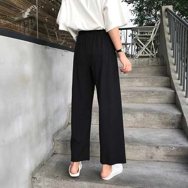 Pantaloni negri casual dama - model drept