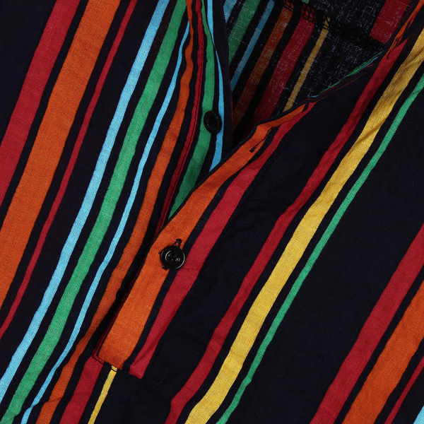 Ležerna muška prugasta košulja kratkih rukava